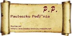 Pauleszku Peónia névjegykártya